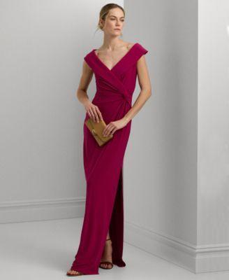 Lauren Ralph Lauren Womens Twisted Off-The-Shoulder Gown Product Image