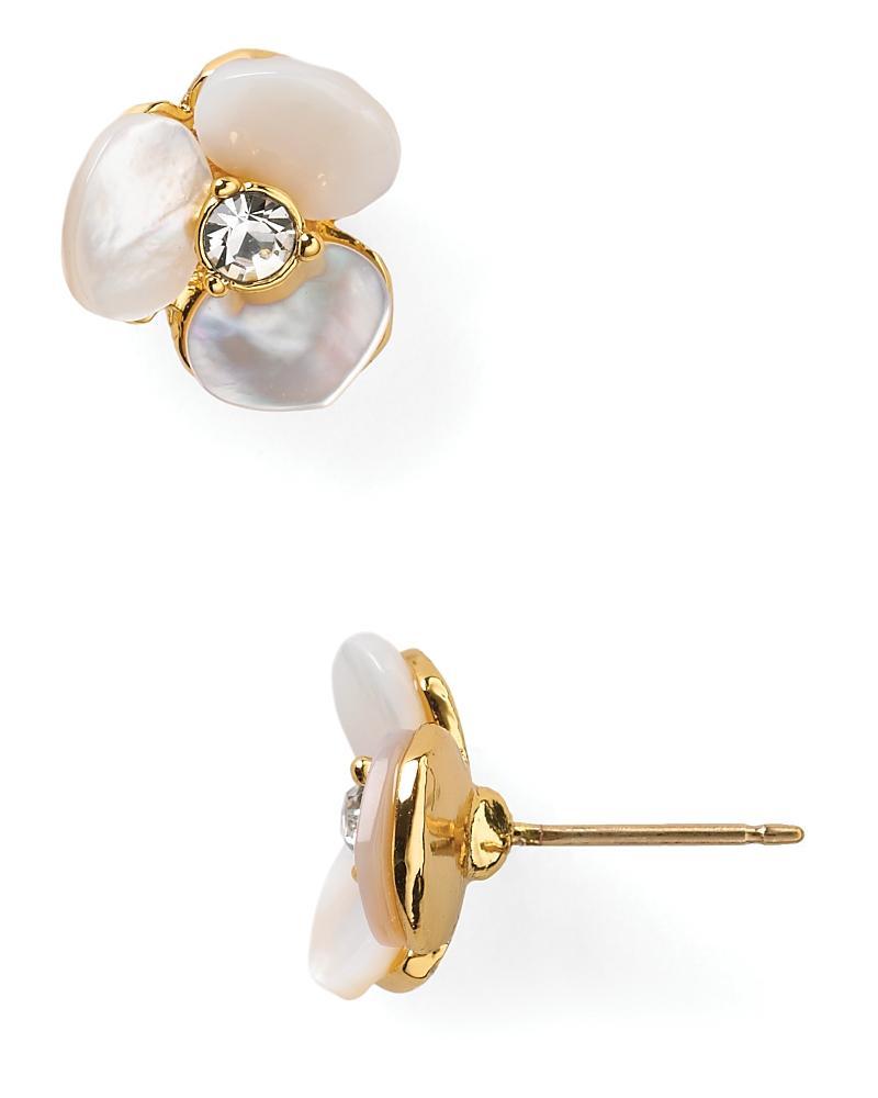 Womens Disco Pansy Mother-of-Pearl Mini Stud Earrings Product Image