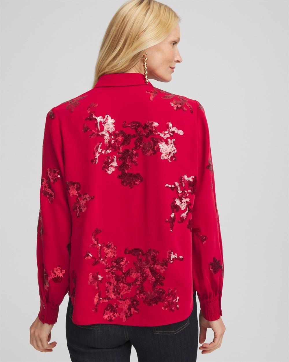 Women's Sequin Embellished Shirt Product Image