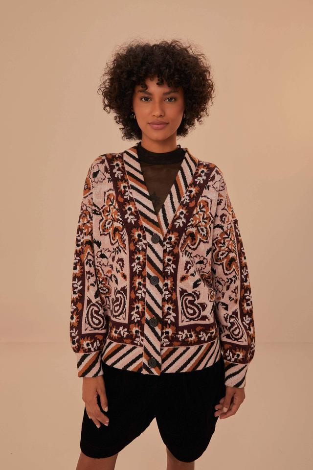 Glam Tapestry Knit Cardigan Product Image