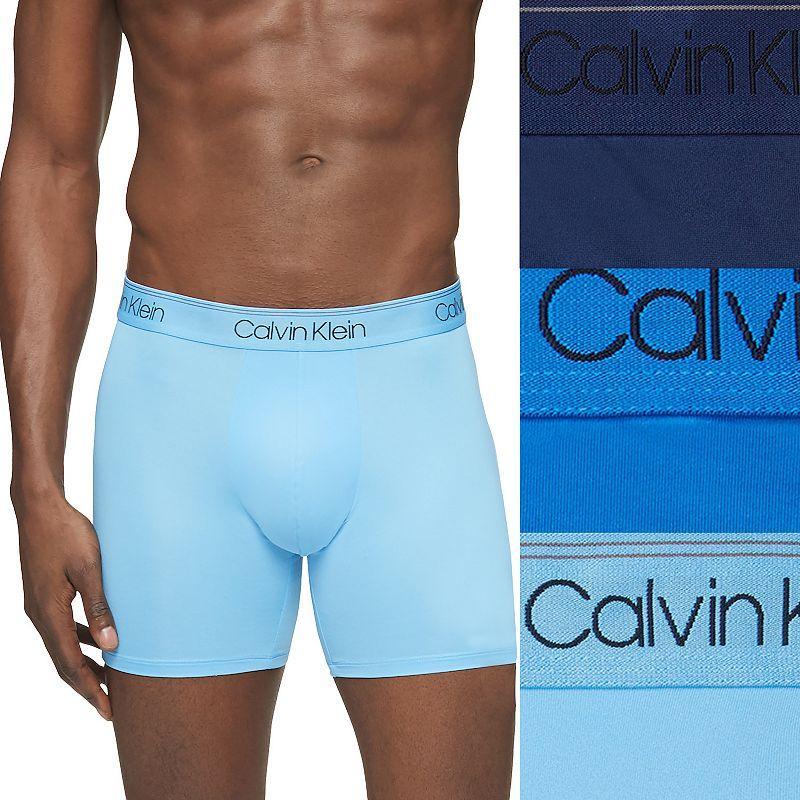 Calvin Klein Microfiber Stretch Wicking Boxer Briefs, Pack of 3 Product Image