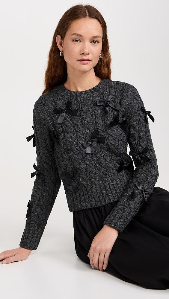 English Factory Cable Bow Knit | Shopbop Product Image