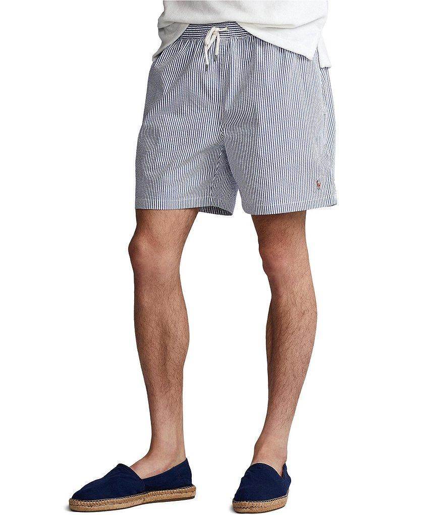 Polo Ralph Lauren 5.75#double; Inseam Traveler Seersucker Swim Trunks Product Image