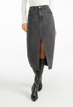 Evan Denim Midi Skirt Product Image