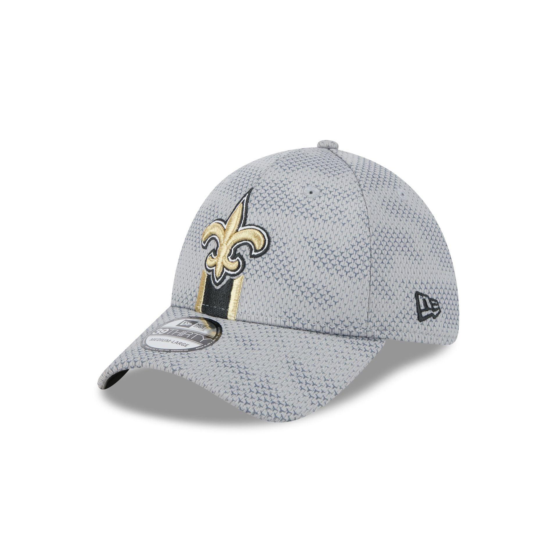 New Orleans Saints 2024 Sideline Gray 39THIRTY Stretch Fit Hat Male Product Image