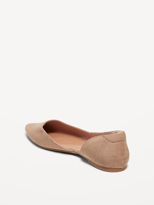 Faux-Leather D&#39;Orsay Flats Product Image