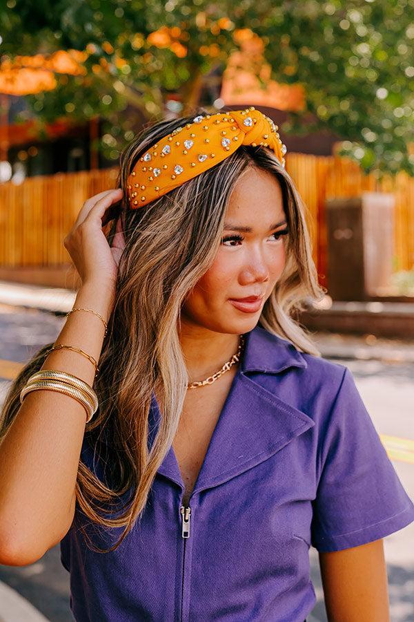 Effortless Radiance Embellished Headband In Honey Product Image