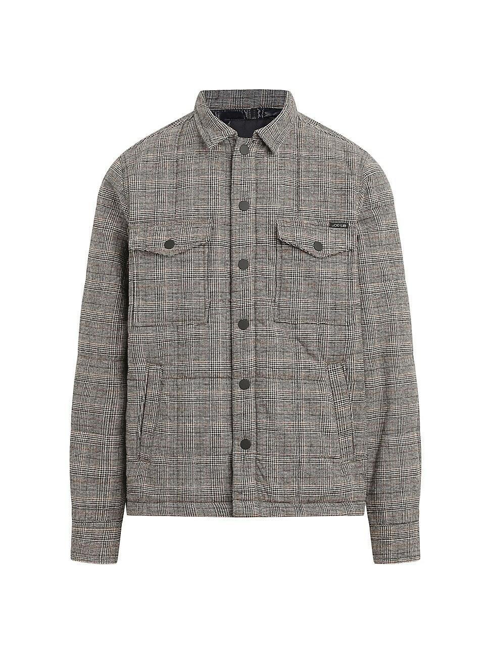 Mens Flynn Plaid Quilted Shirt Jacket Product Image