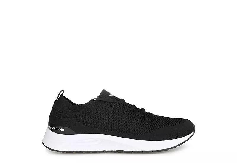 Vance Co. Rowe Mens Casual Knit Sneakers Black Product Image