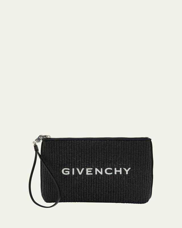 Womens Givenchy Travel Pouch in Raffia Product Image