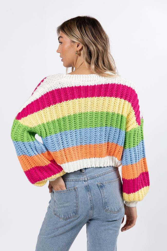 Little Bit More Multi Stripe Cardigan FINAL SALE Product Image