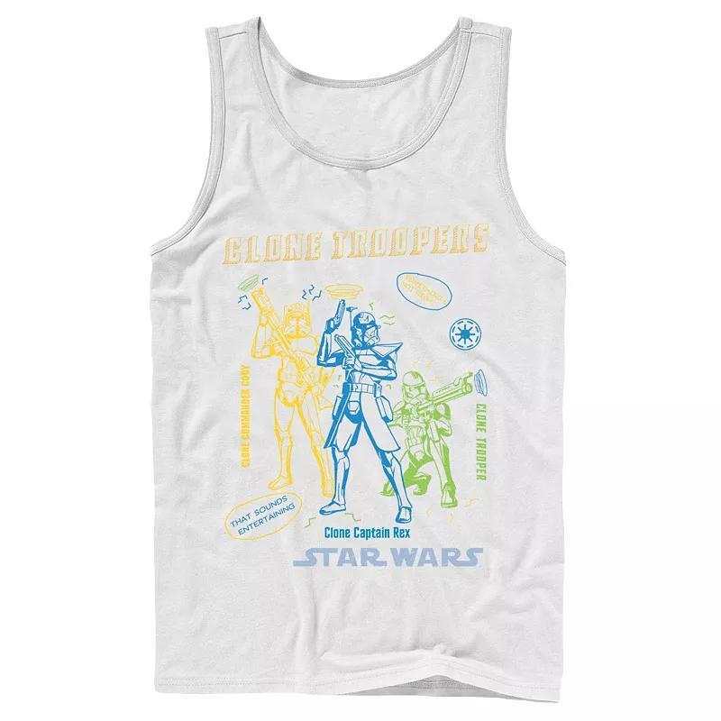 Mens Star Wars: Clone Wars Clone Troopers Doodles Tank Top Product Image