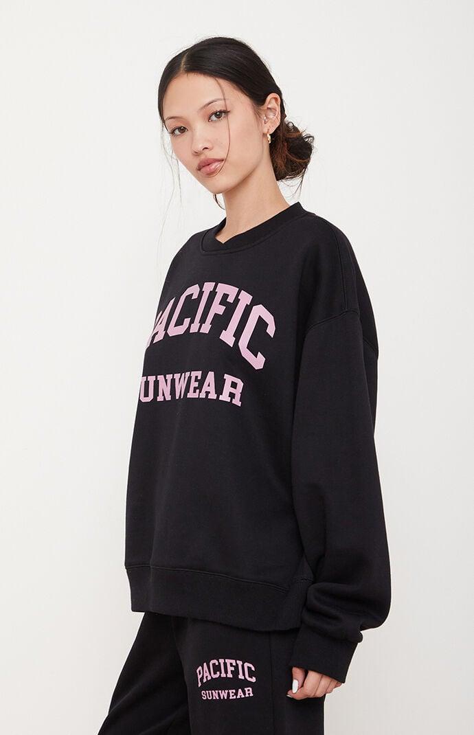 Women's Pacific Sunwear Varsity Crew Neck Sweatshirt Product Image