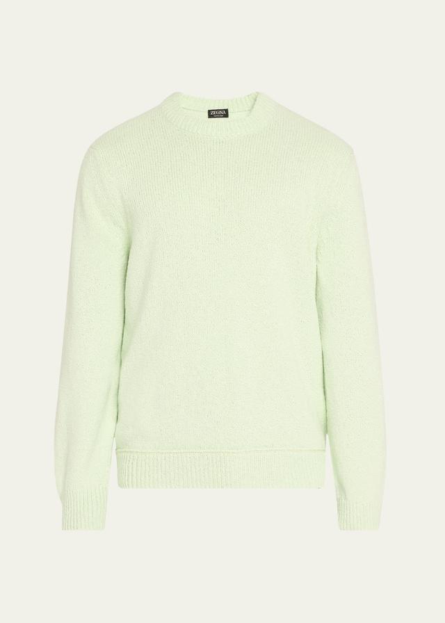 Mens Linen Crewneck Sweater Product Image