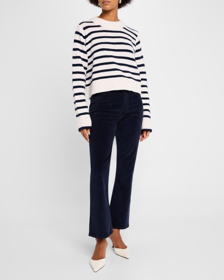 Meredith Corduroy High-Rise Cropped Flare Pants Product Image