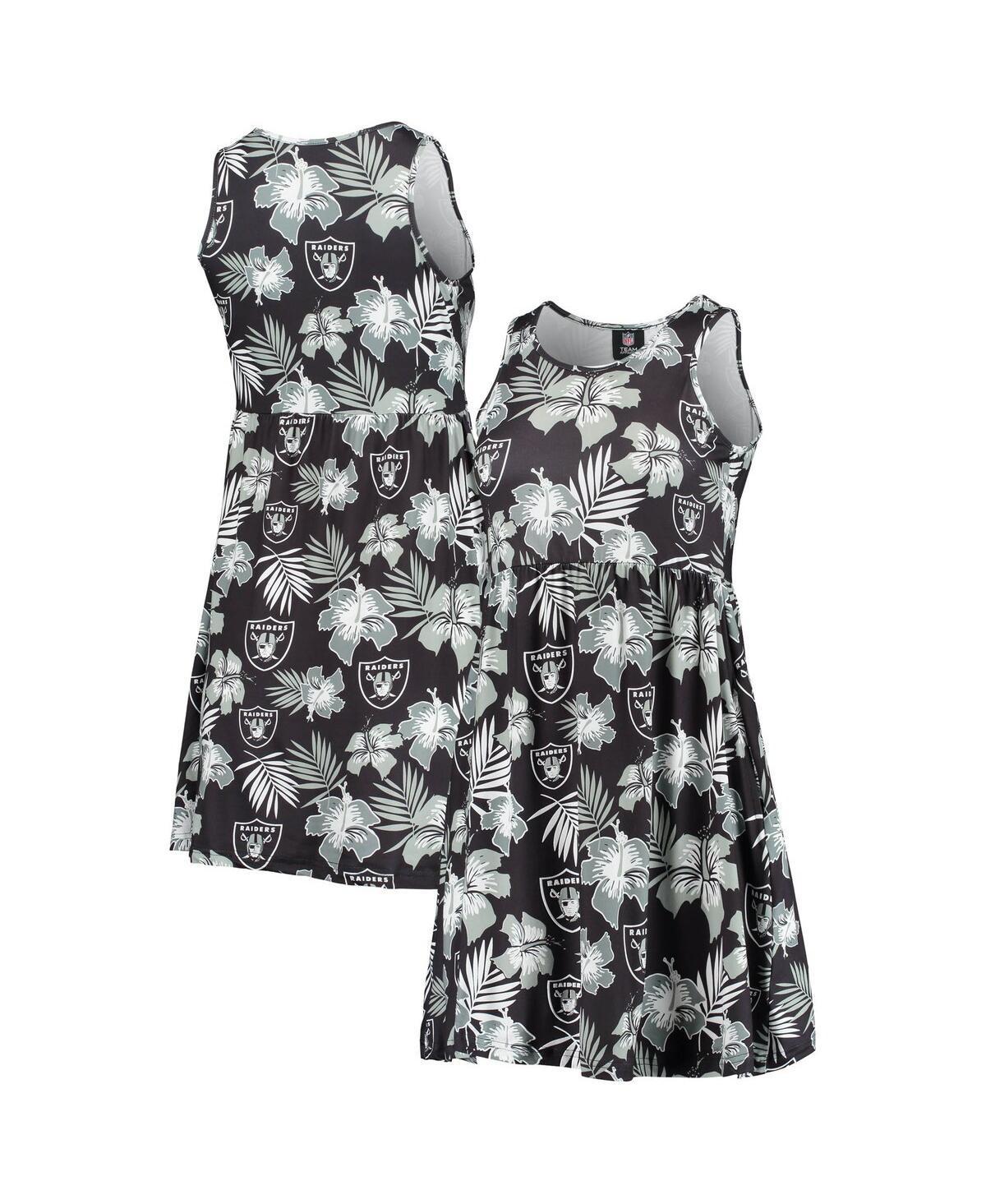 Womens Foco Black Las Vegas Raiders Floral Sundress Product Image