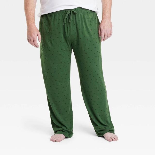 Mens Big & Tall Micro Knit Leaf Print Pajama Pants - Goodfellow & Co XXLT Product Image