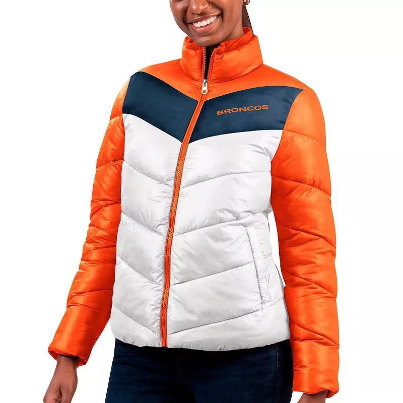 Womens G-III 4Her by Carl Banks /Orange Denver Broncos New Star Quilted Full-Zip Jacket Product Image