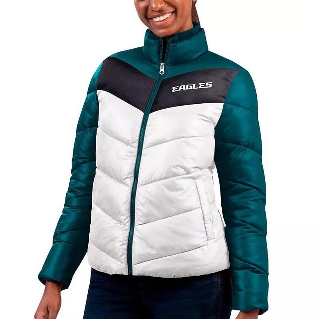 Womens G-III 4Her by Carl Banks /Green Philadelphia Eagles New Star Quilted Full-Zip Jacket Product Image