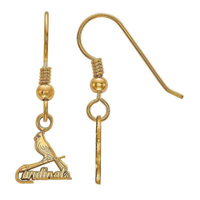 LogoArt Sterling Silver St. Louis Cardinals Extra-Small Dangle Earrings, Womens Gold Tone Product Image