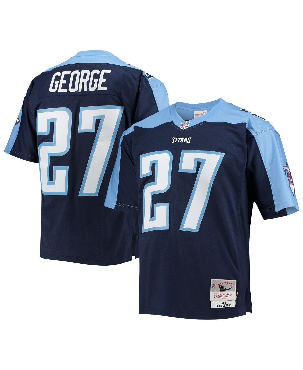 Mens Mitchell & Ness Eddie George Tennessee Titans Big & Tall 1999 Retired Player Replica Jersey Blue Product Image