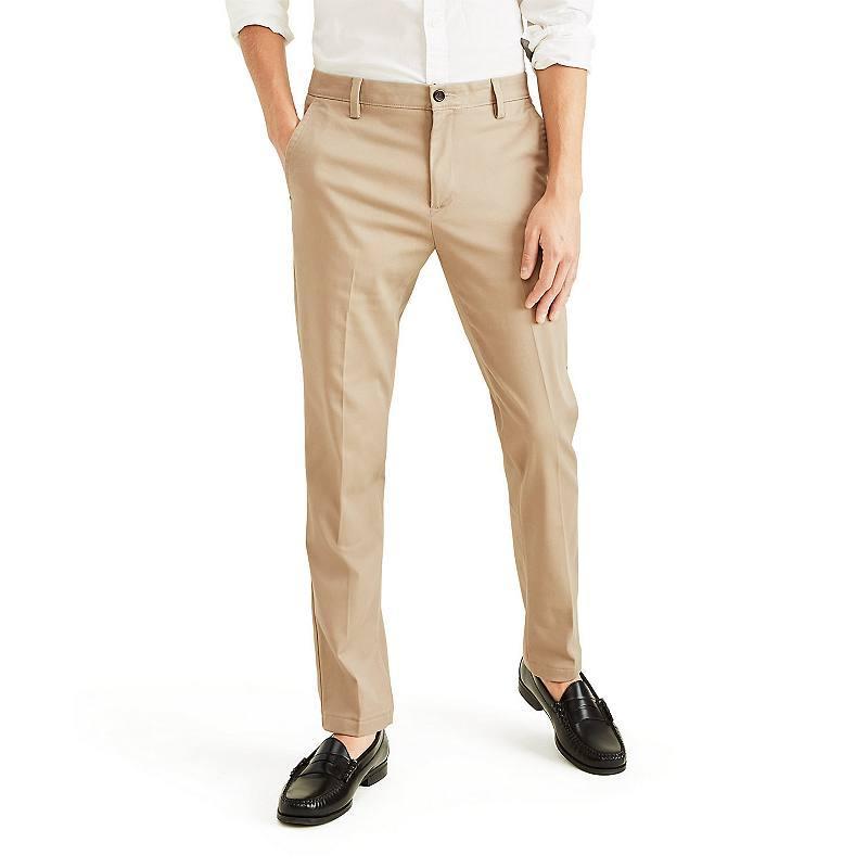 Mens Dockers Easy Khaki Slim Stretch Flat-Front Pants Green Product Image