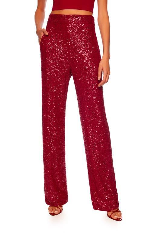 Susana Monaco Sequin High Waist Wide Leg Pants Product Image