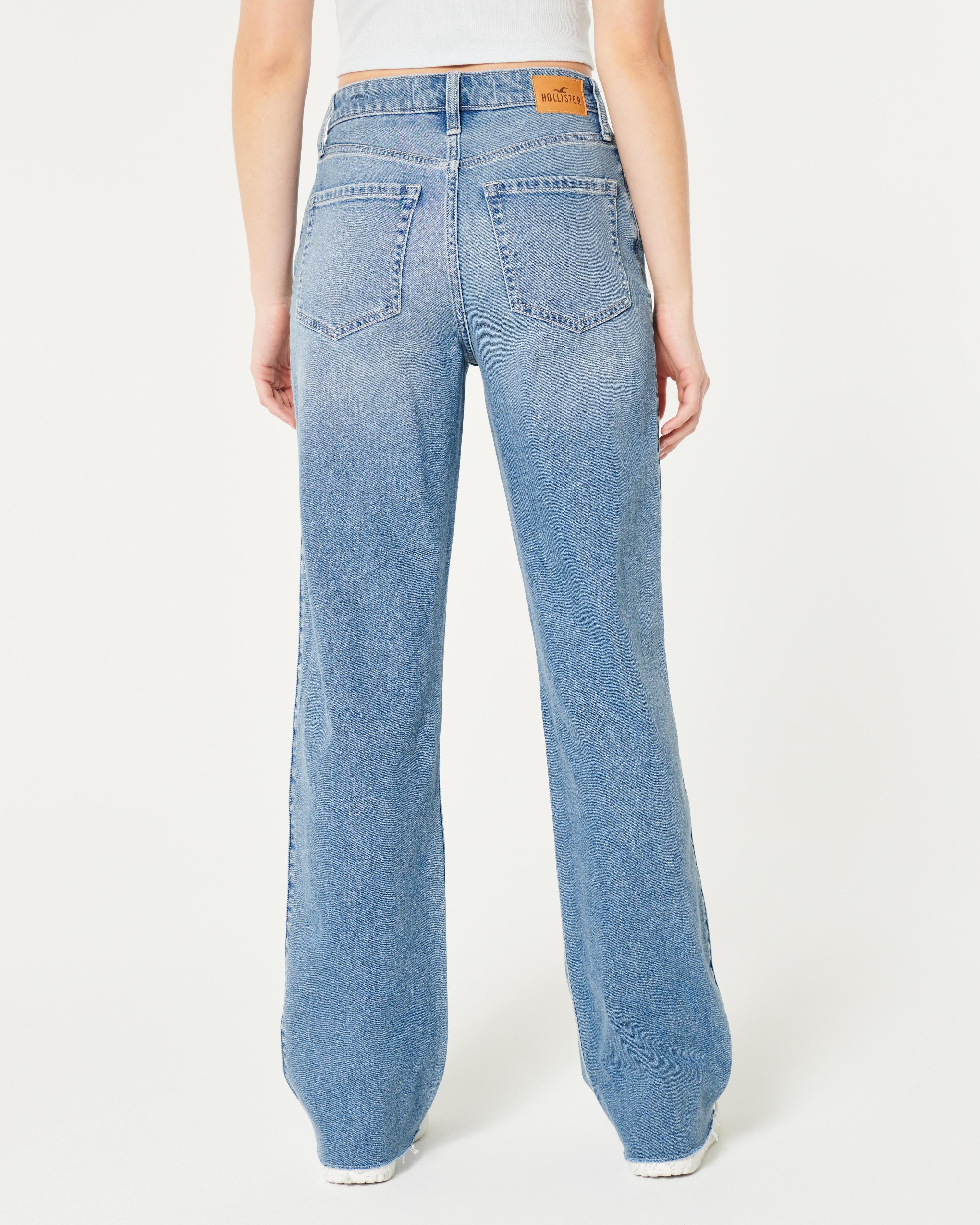 Ultra High-Rise Ripped Medium Wash Dad Jeans Product Image