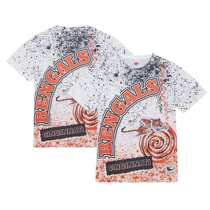 Mens Mitchell & Ness Cincinnati Bengals Team Burst Sublimated T-Shirt Product Image