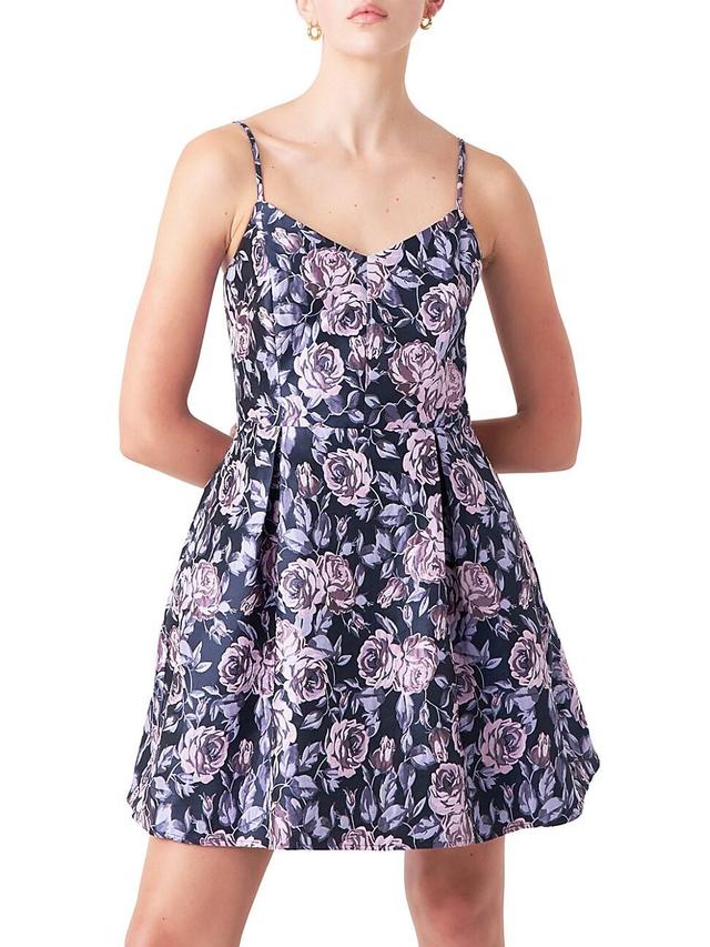 Endless Rose Floral Jacquard Minidress Product Image