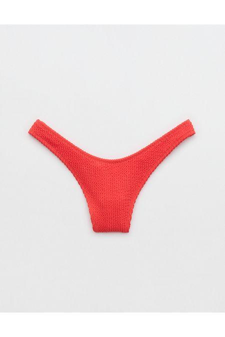 Aerie Crinkle Thong Bikini Bottom Women's Product Image