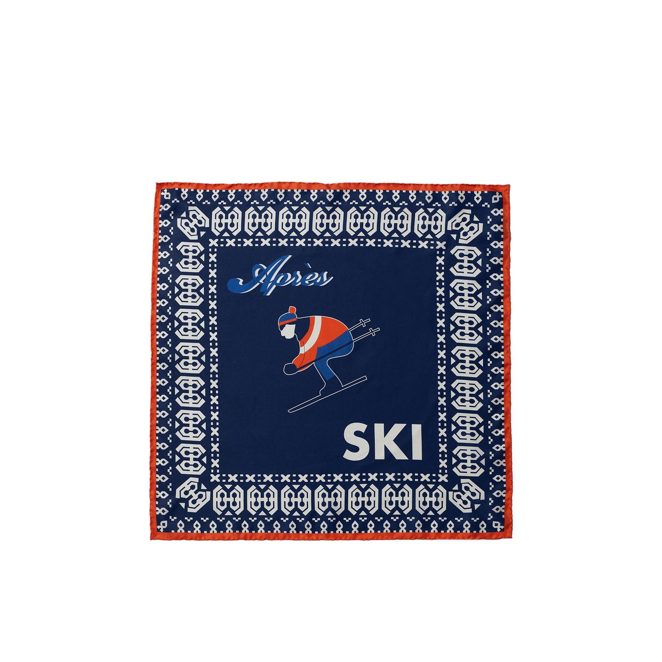 The Silk Mischa Après Ski Scarf - Navy Female Product Image