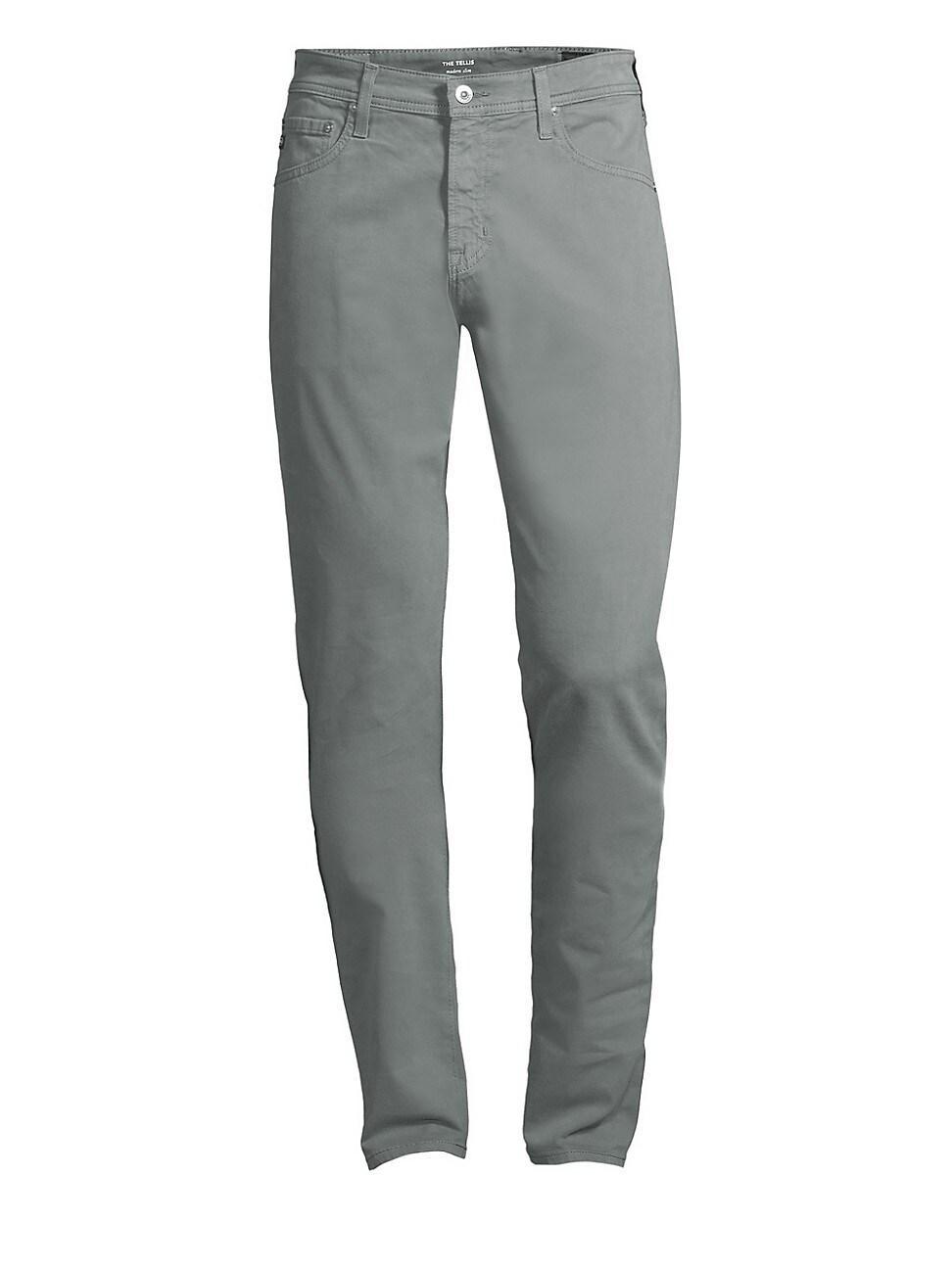 AG Tellis Sueded Stretch Sateen Slim Leg Pants Product Image