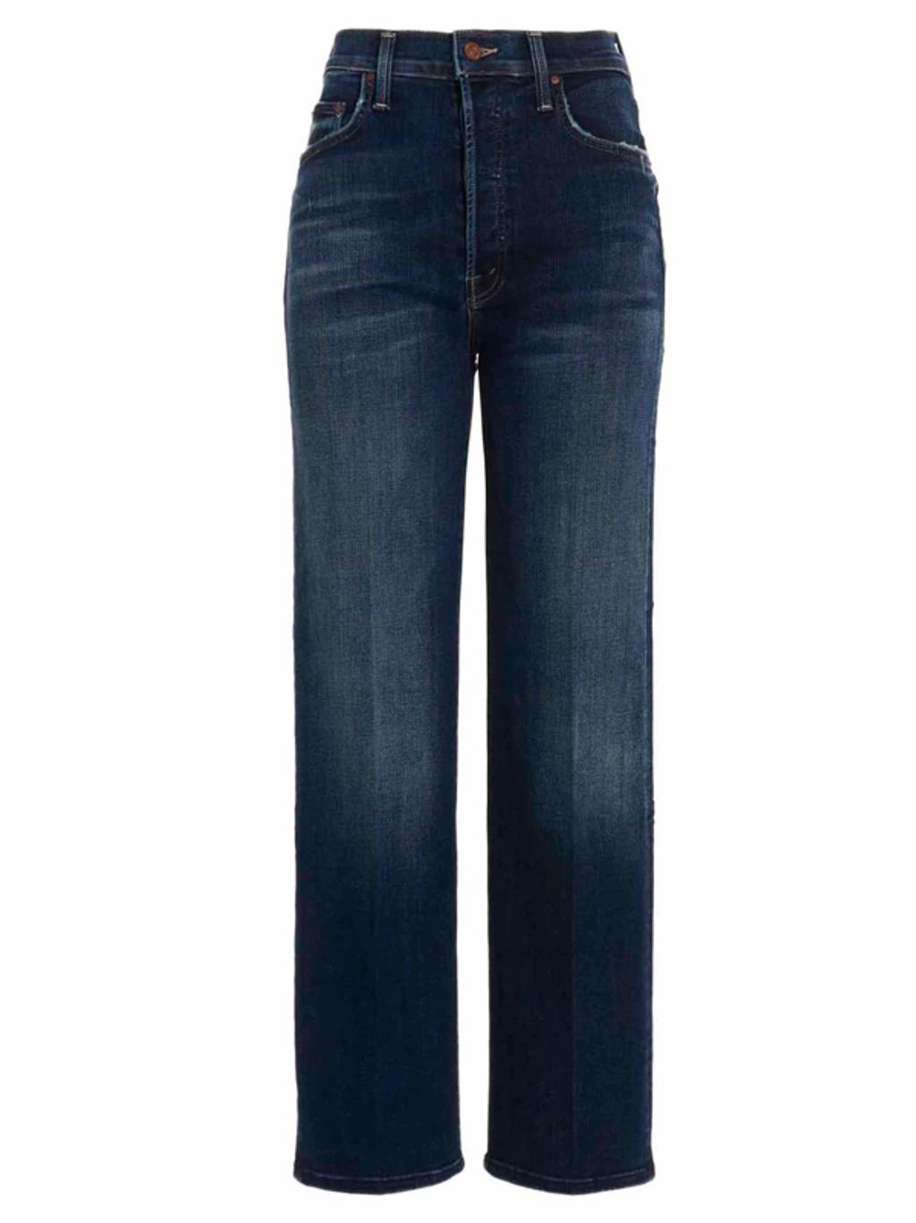 The Rambler Straight-leg Mid-rise Stretch-organic Denim Jeans In Blue Product Image