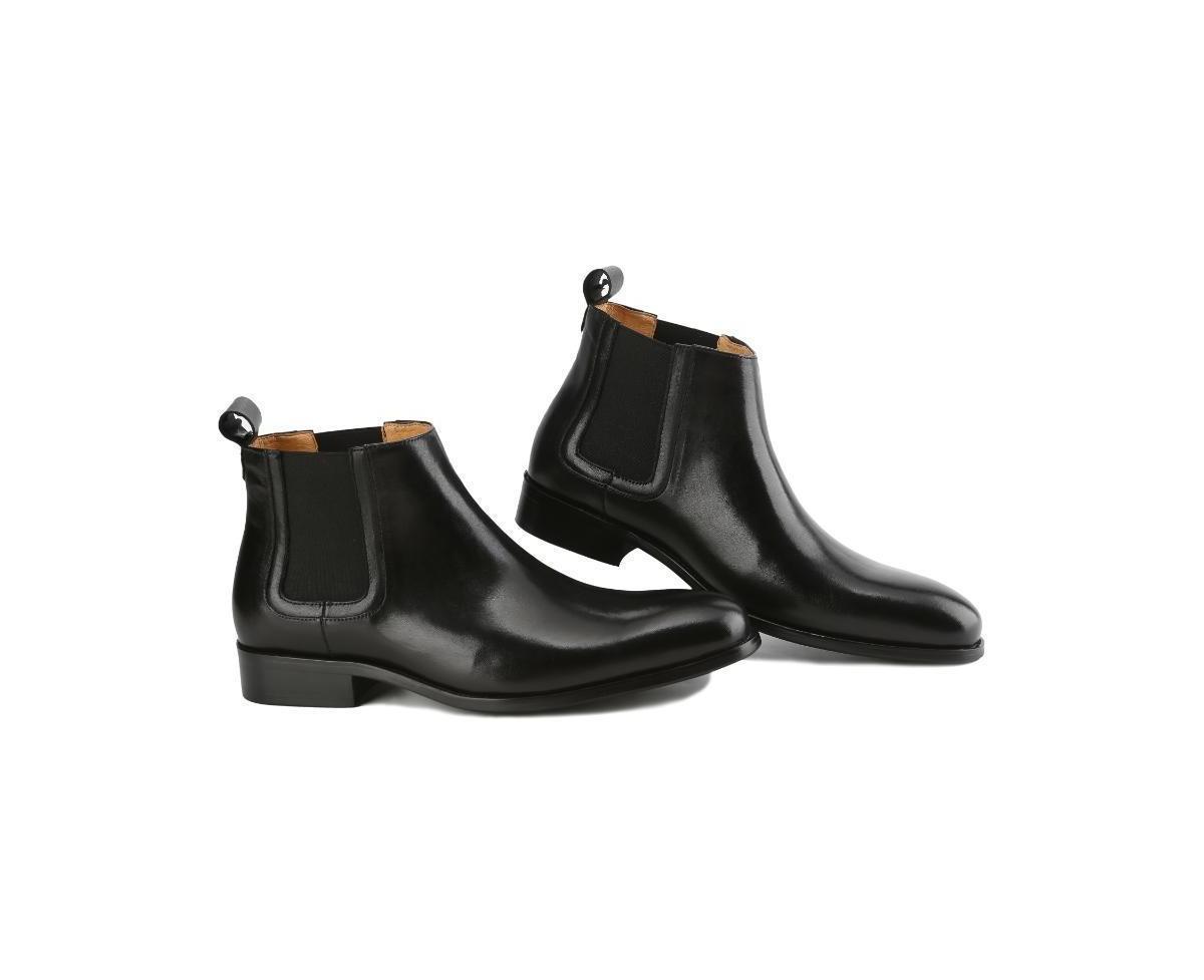 Gino Vitale Mens Handcrafted Genuine Leather Pull-On Chelsea Gore Dress Boot Product Image