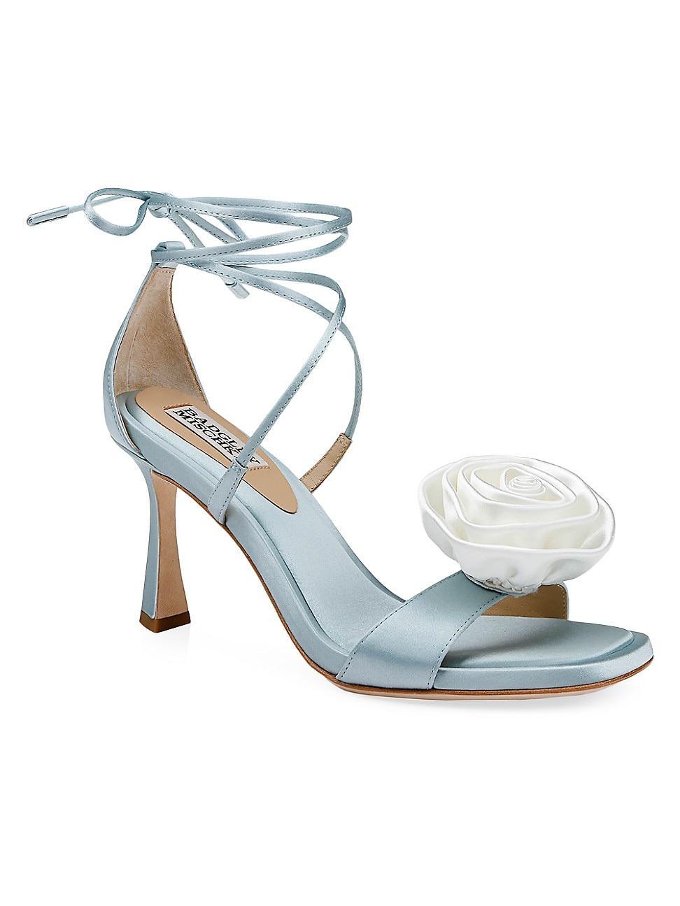 Womens Janelle 80MM Satin Ankle-Wrap Sandals Product Image