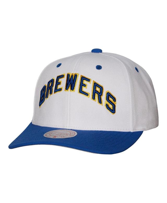 Mens Mitchell & Ness Milwaukee Brewers Cooperstown Collection Pro Crown Snapback Hat Product Image