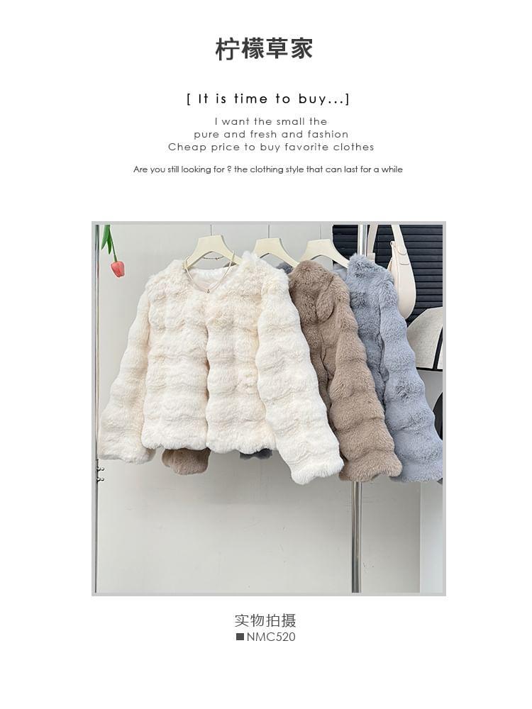 Open-Front Faux-Fur Jacket Product Image