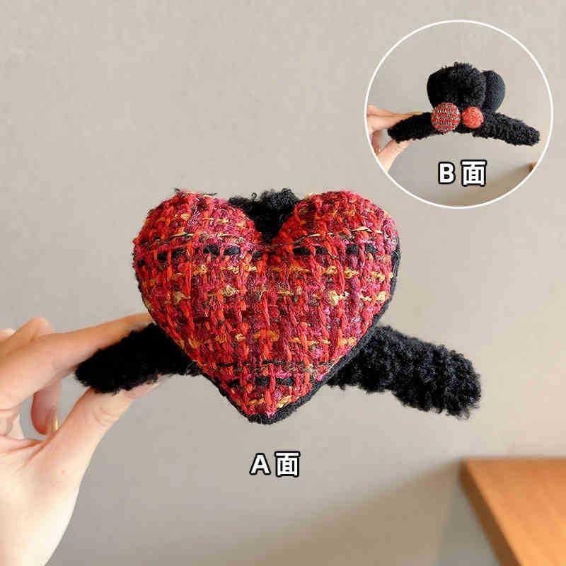 Heart Chenille Hair Claw Clip Product Image