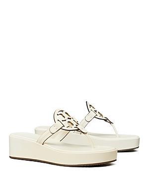 Tory Burch Womens Miller Slip On Embellished Wedge Thong Sandals Product Image