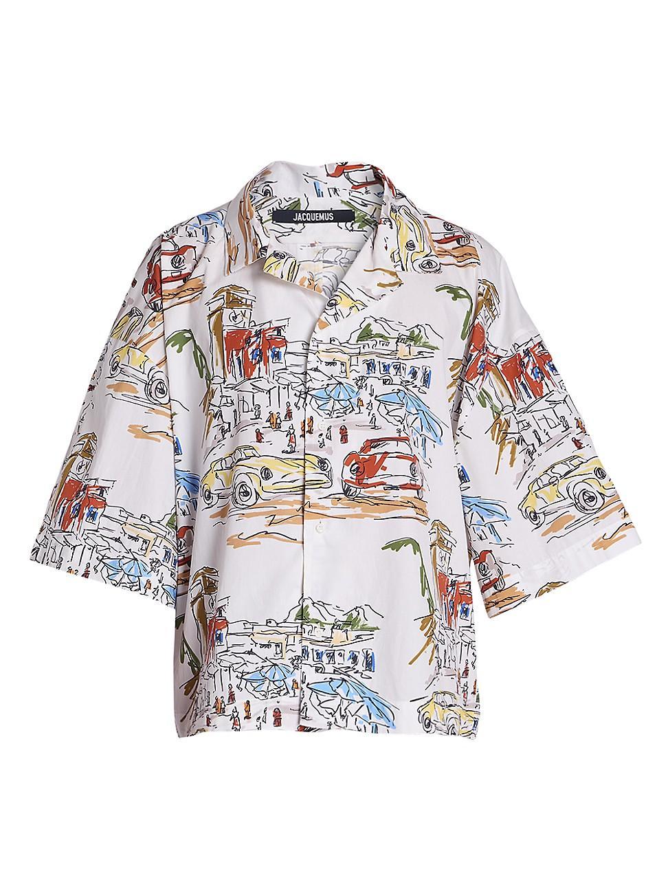 Mens La Chemise Casaco Printed Short-Sleeve Shirt Product Image