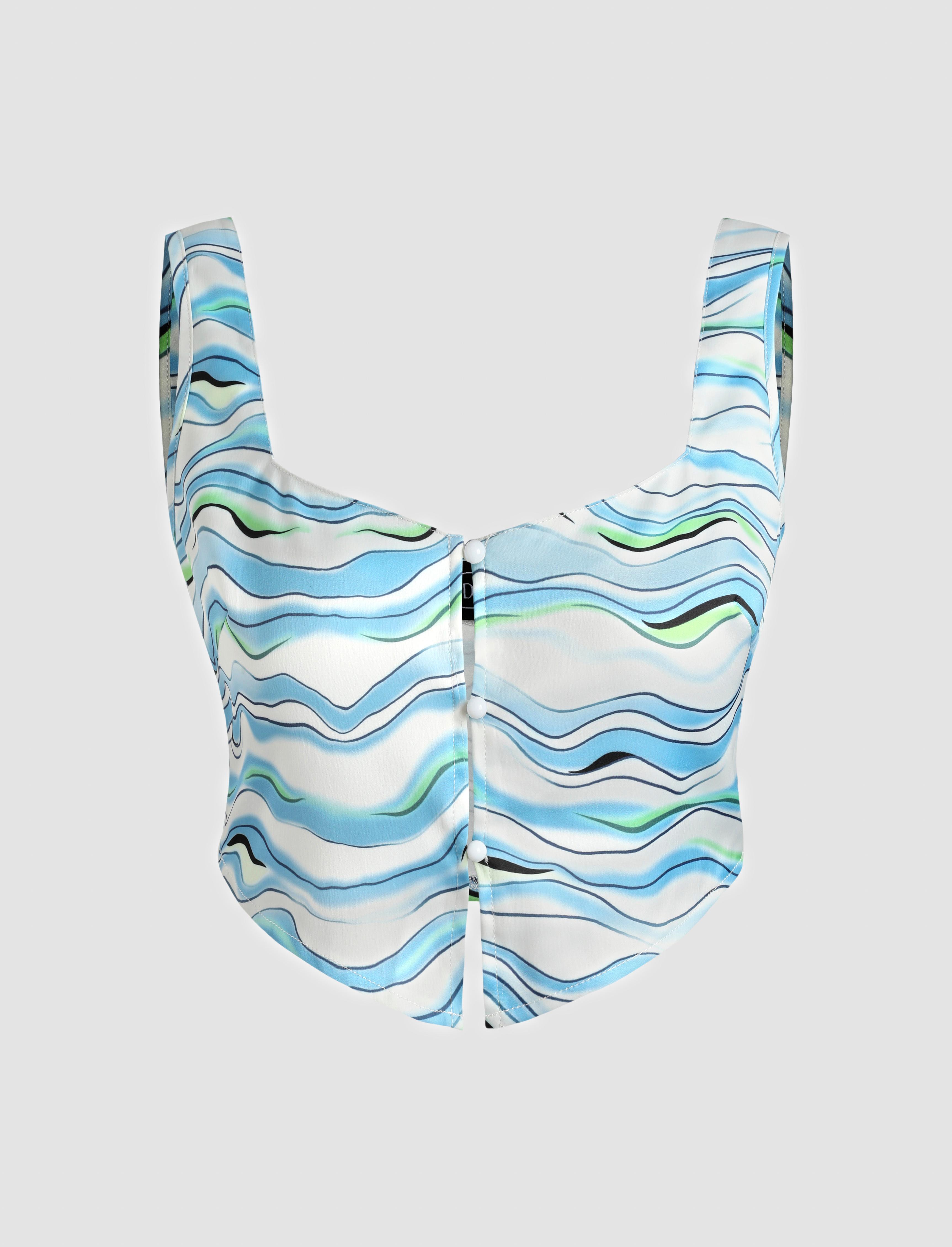 Wave On The Pond Crop Top Product Image