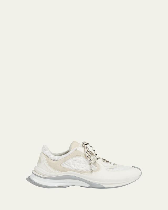 Mens Run Premium Mesh and Suede GG Runner Sneakers Product Image