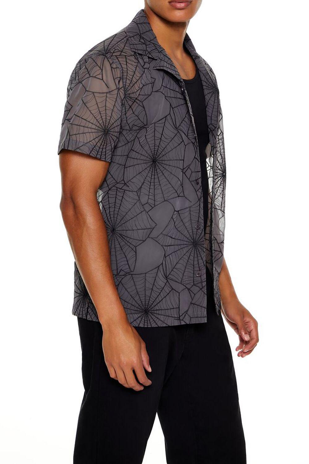 Embroidered Textured Spiderweb Shirt | Forever 21 Product Image