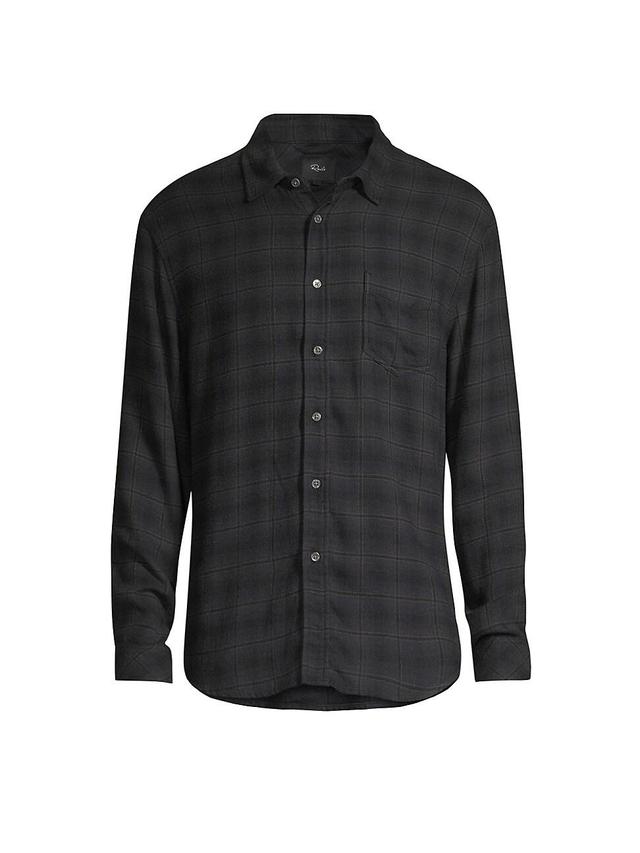 Mens Plaid Button-Front Shirt Product Image