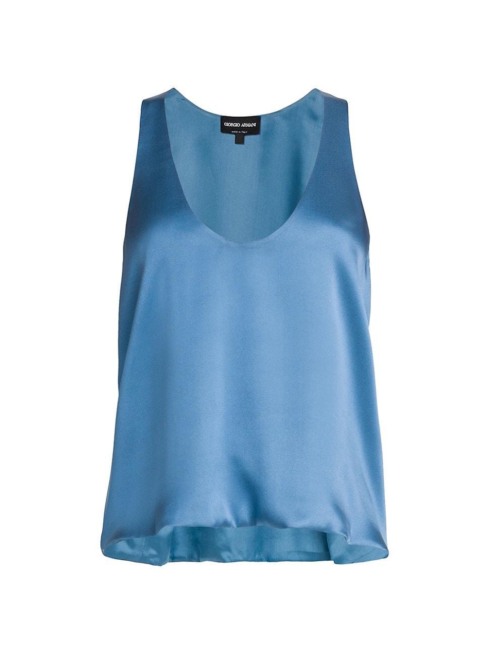 Womens Sleeveless Silk Blouse Product Image