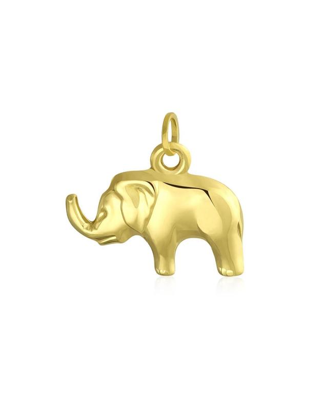 Bling Jewelry 14K Yellow Real Gold Good Luck Elephant Pendant For Women FNo Chain Product Image