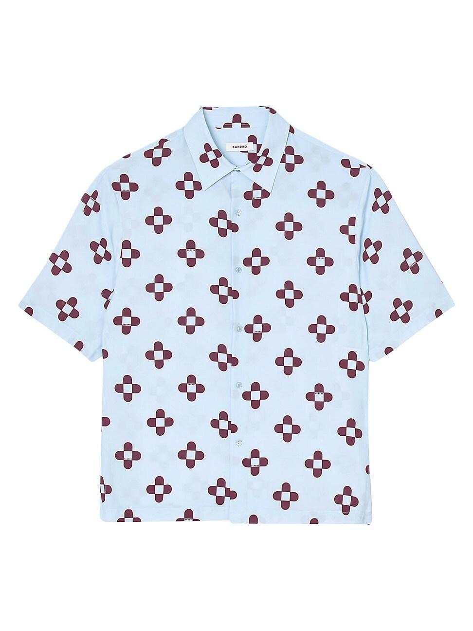 Mens Cross Flower Short-Sleeved Shirt Product Image