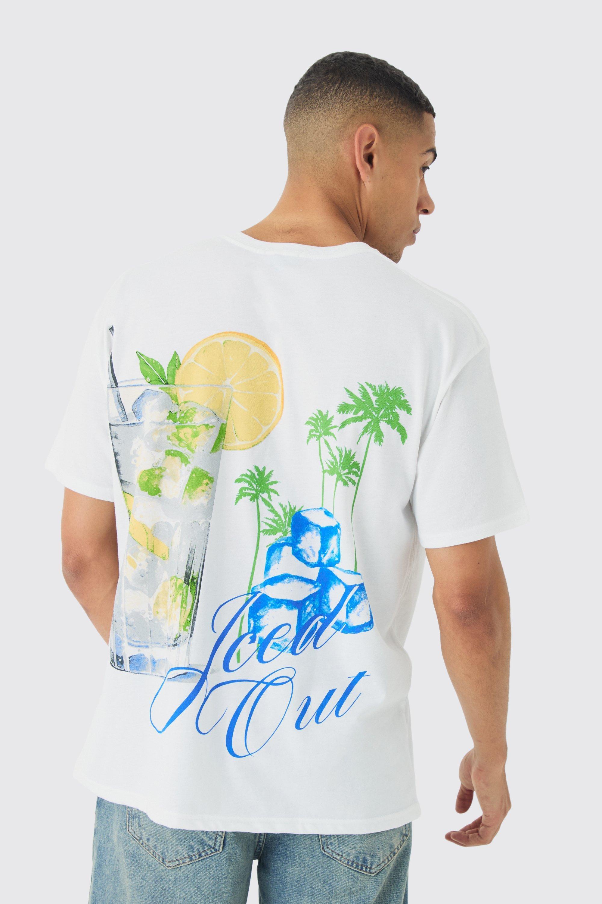 Oversized Iced Out Back Print T-Shirt | boohooMAN USA Product Image