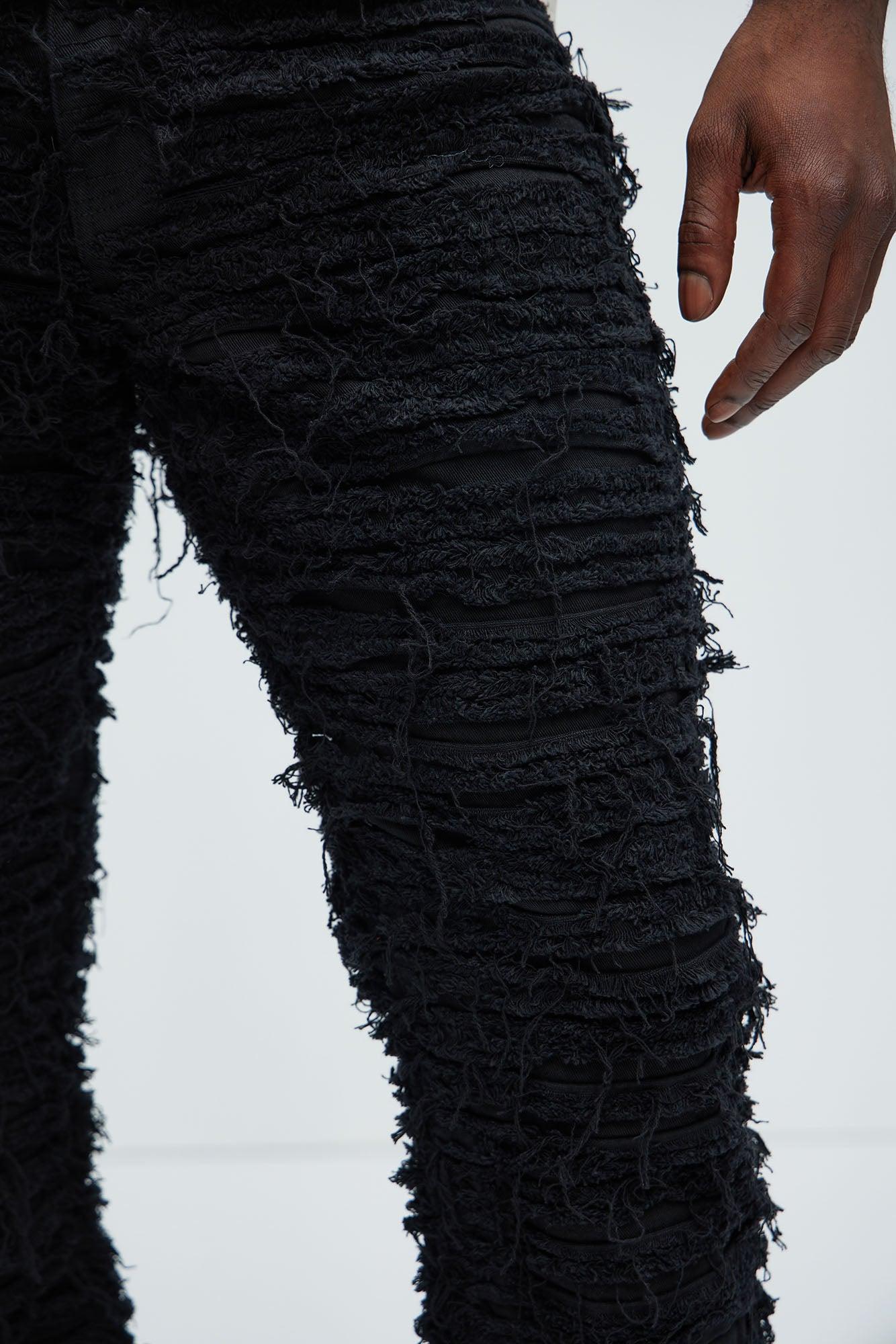 Crew Stacked Skinny Flare Pants - Black Product Image